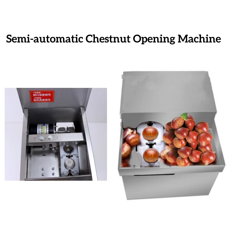 

Commercial Chestnut Cutting And Slitting Machine Stainless Steel Chestnut Opening And Peeling Machine