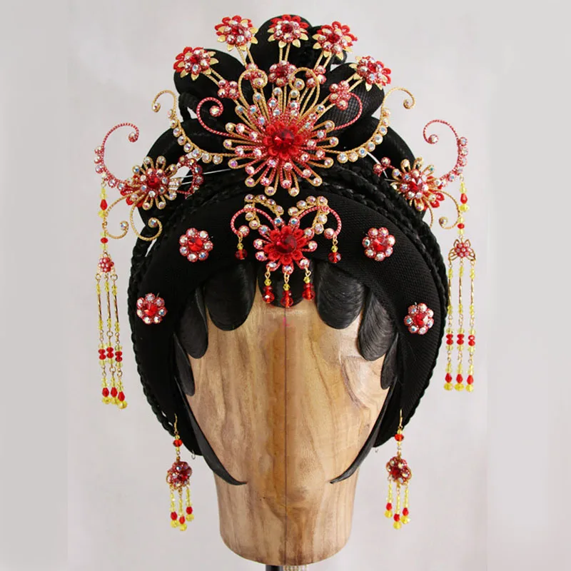 

Traditional Opera, Han Opera, Sichuan Opera, Huangmei Opera Headdress, MTF Feminization Headgear Cover, Bridal Hairpin Suit