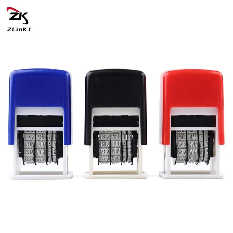 1Pcs Date Stamps Self-Inking Date Stamp Square Multicolor English Seals DIY Scrapbook Labels Stationery School Office Supplies