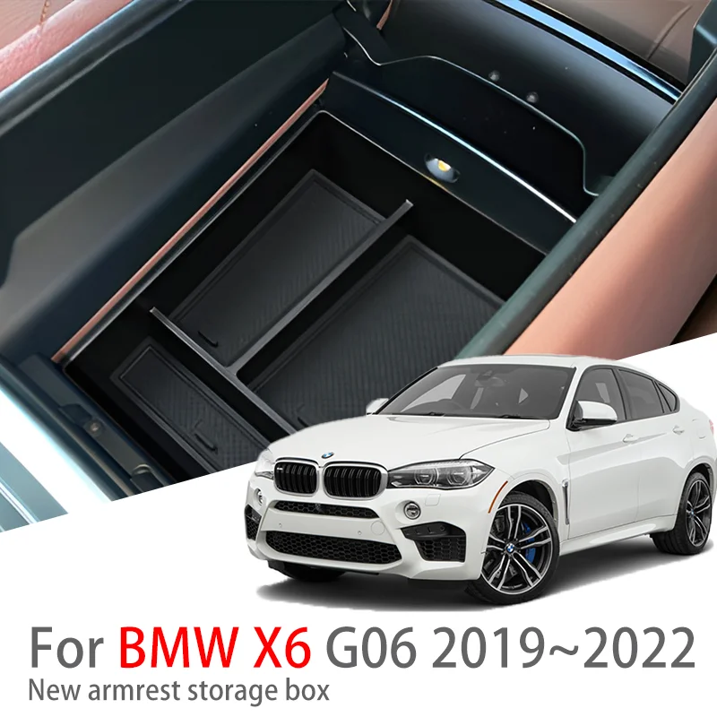 

Автозапчасти, подходящие для BMW X6 G06 2019 2020 2021 2022 MK3, центральная консоль автомобиля, подлокотник, ящик для хранения, многофункциональные аксессуары