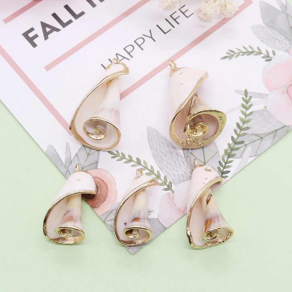 

Natural Shell Electroplated Conch Earrings Pendant Handmade Beach Jewelry DIY Jewelry Gift Women's Earrings Necklace Accessories