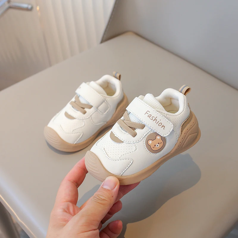 لطيف طفل أحذية مشي أصابع توج لينة وحيد الاطفال أحذية رياضية هوك وحلقة 2025 الخريف جديد الأطفال أحذية رياضية مريحة #4