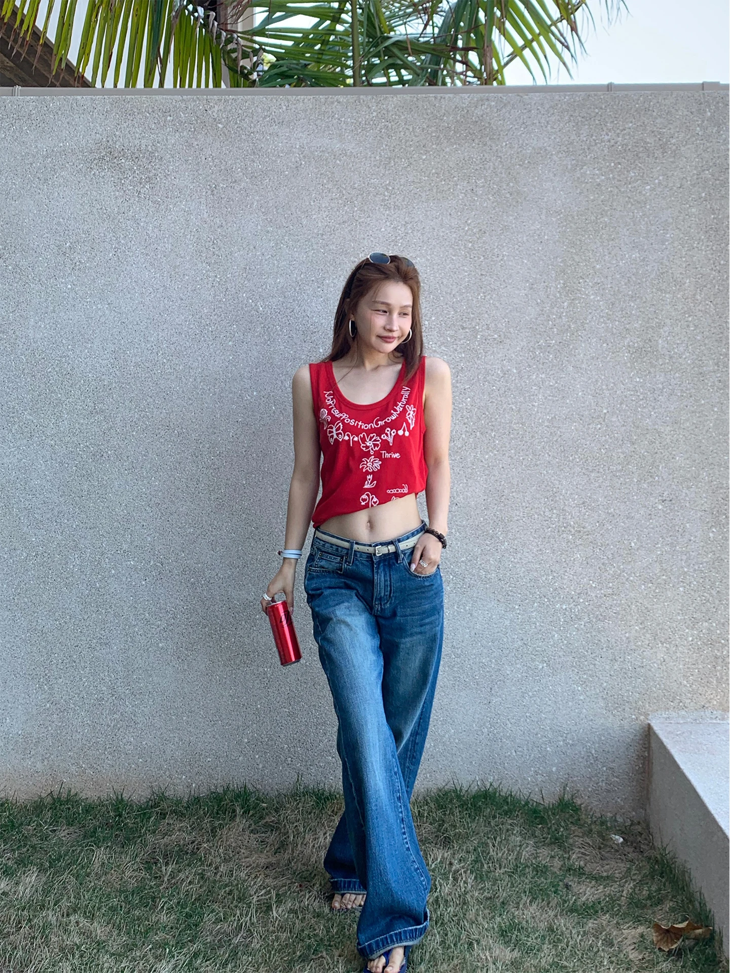 

Bluetique 226 Faionable Low Waist Slimming Denim Jeans Heavy Wa Retro Sle Women's Winter Cotton Stretchy Trousers