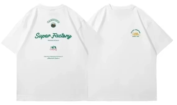 2026 Men White Outdoor Camping Letter Graphic T Shirt Back Print O-neck Short Sleeve Streetwear Casual Tees For Men