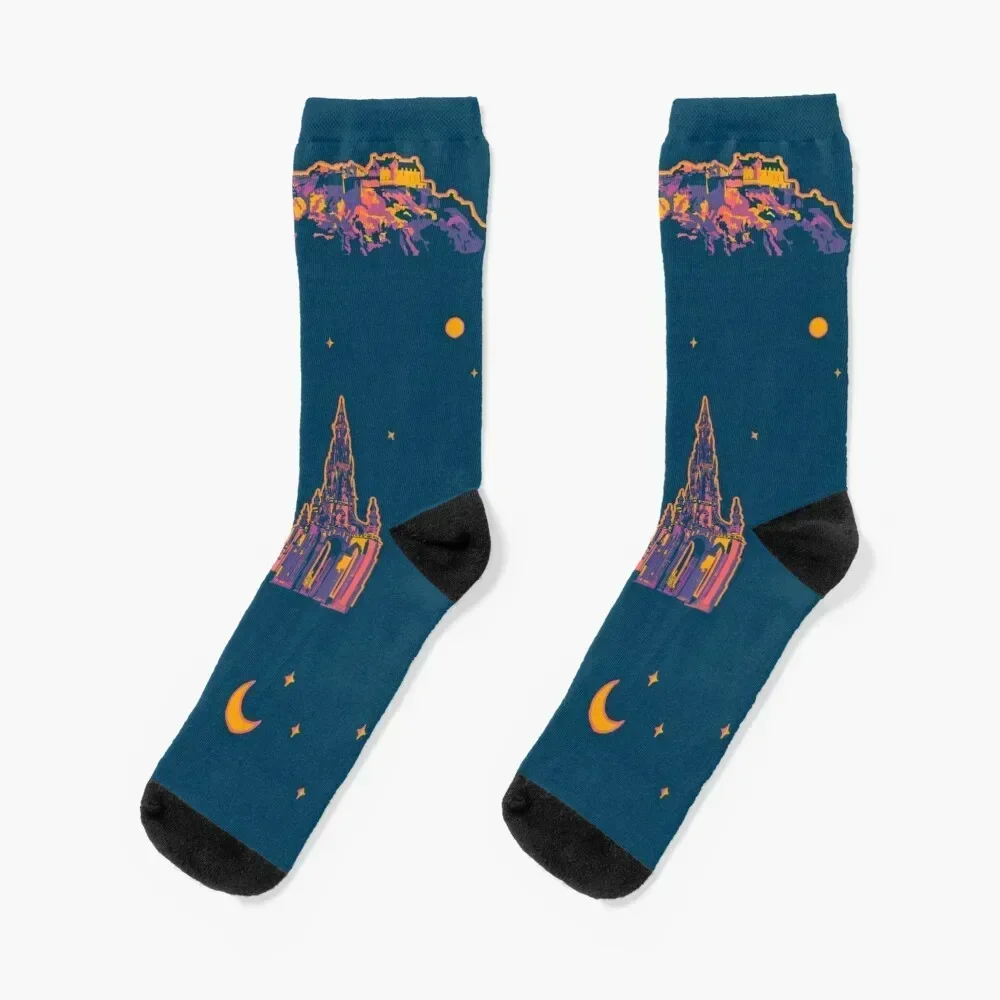 

Dreaming of Edinburgh Socks basketball snow colored Man Socks Women's