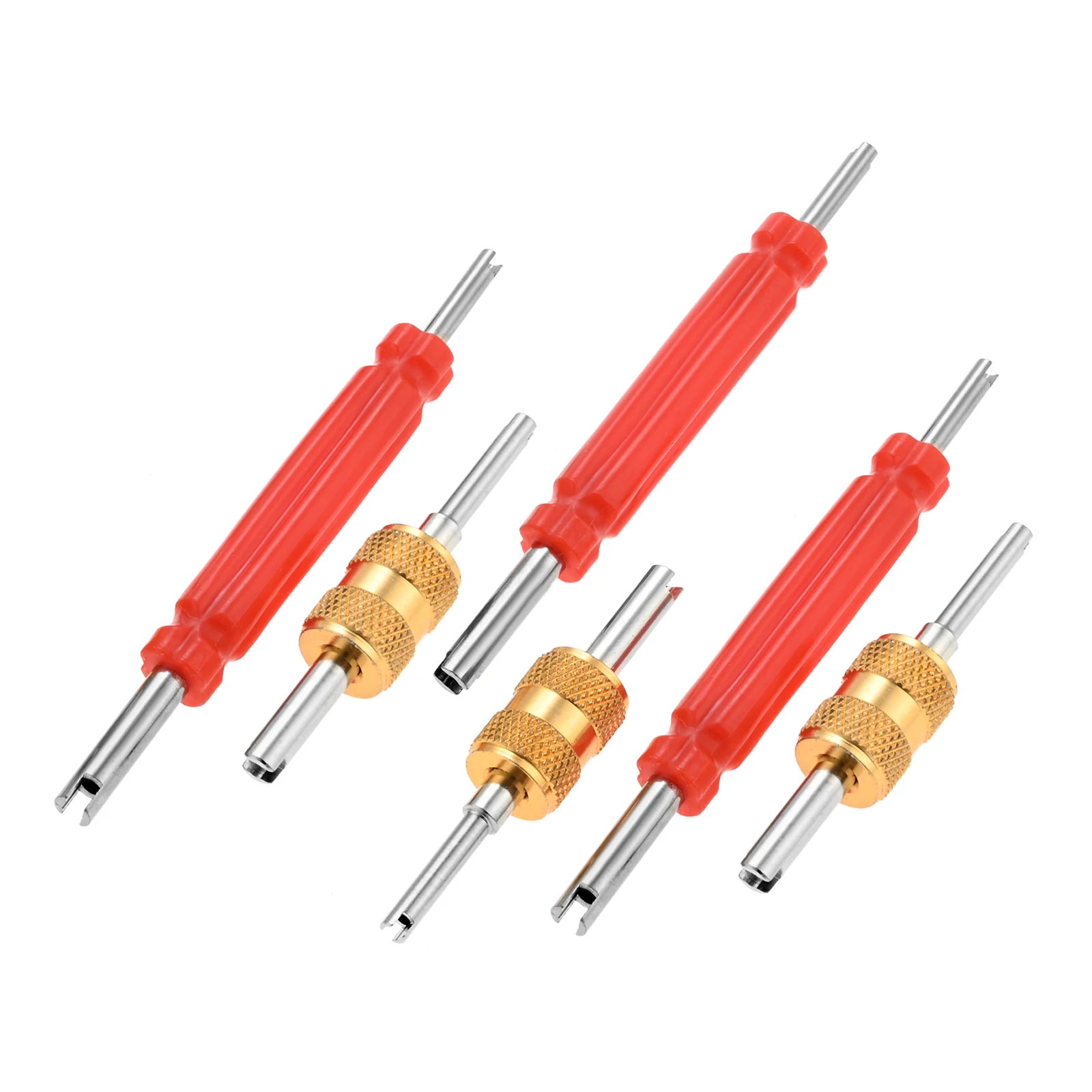 6Pcs Valve Core Removal Tool Set R134 R12 A/C HVAC Air Conditioner Schrader Valve Stem Core Remover Tool for HVAC R22 R32 R410A