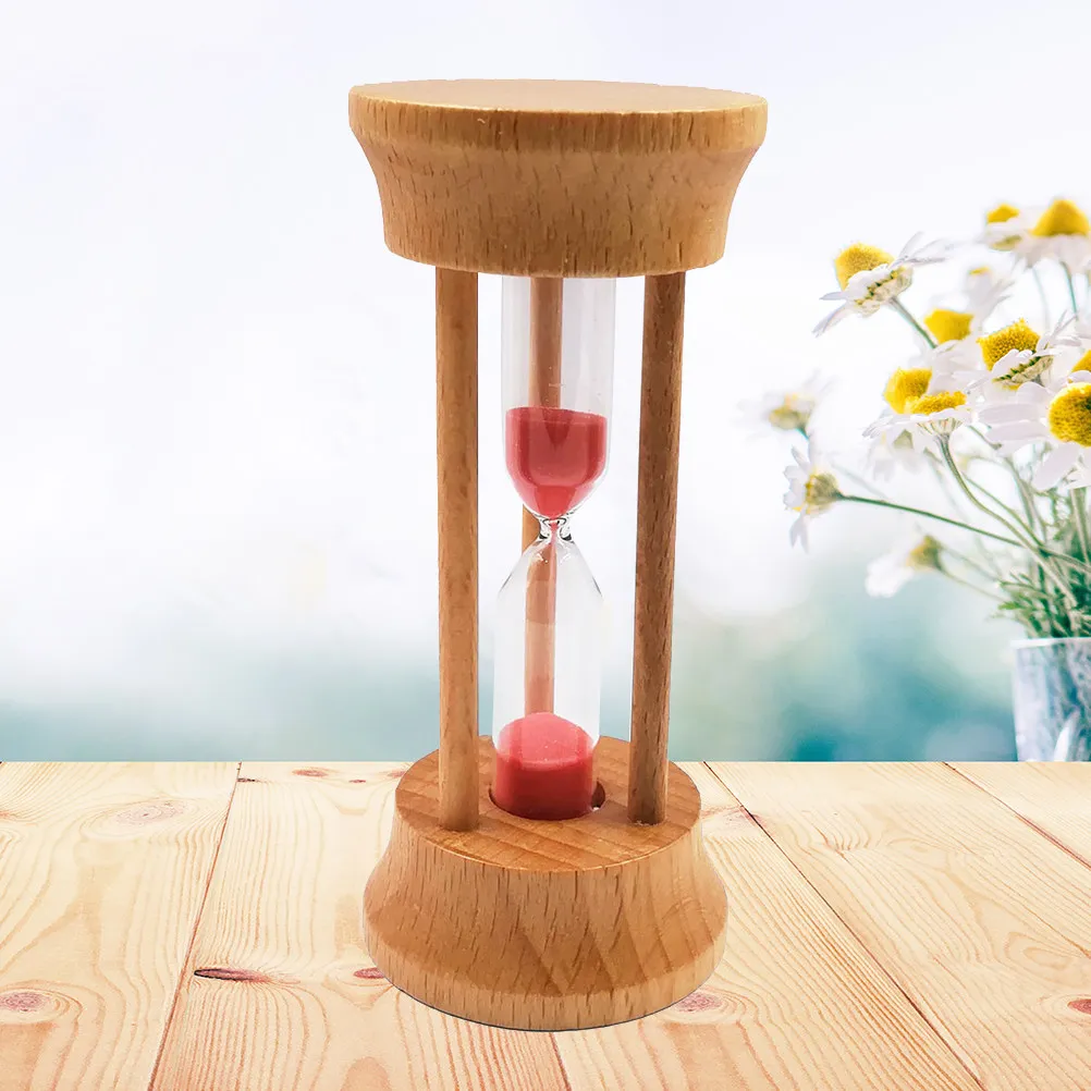 3 Minutes Wooden Frame Hourglass Featuring and Flat Bottom for Easy Upright Placement Home Office Decor Sand Timer