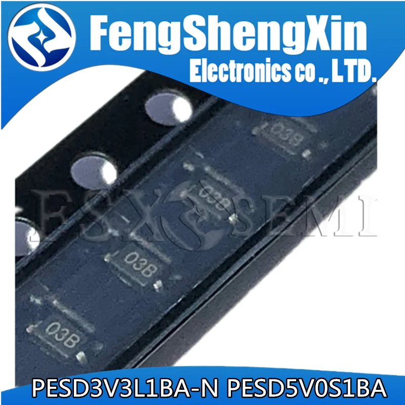 100pcs PESD3V3L1BA-N 03B PESD5V0S1BA E6 SOD-323  ESD diode