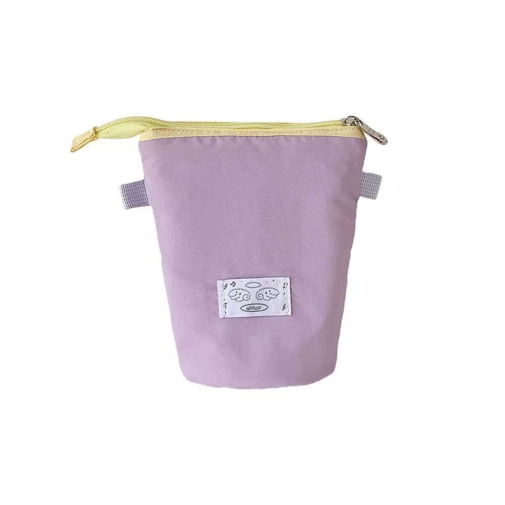 

Polka Dot Pen Bag Korean Cloth Stationery Bag Candy Color Standing Pen Holder Korean Dots Pencil Case Large Capacity Aesthetic