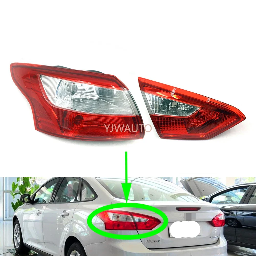 

For Ford Focus Sedan 2012 2013 2014 2015 Tail Light Car Taillight Assembly Auto Rear Brake Light Turn Signal Reversing Fog Lamp