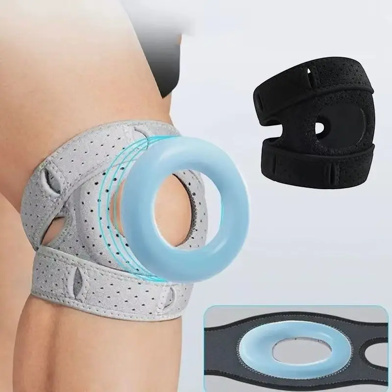 1PC Patella Support Knee Pad PA Material Silicone Ring Men's Women's Fitness Knee Guard Outdoor Sports Protective Gym Equipment