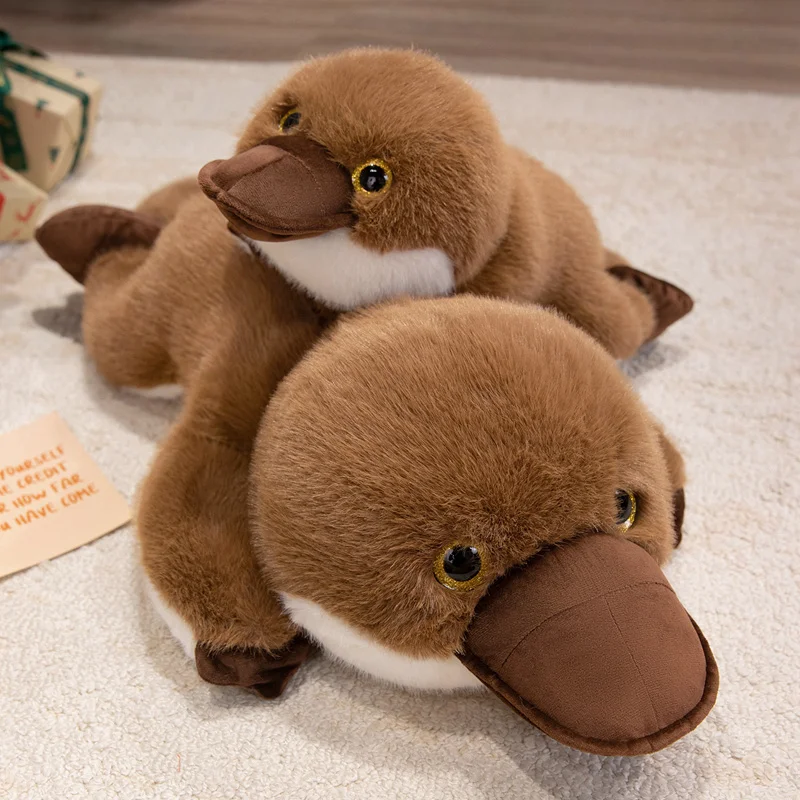 

55/80CM Simulation Platypus Plush Pillow Lovely Lying Platypus Plushie Doll Sofa Cushion Birthday Gift