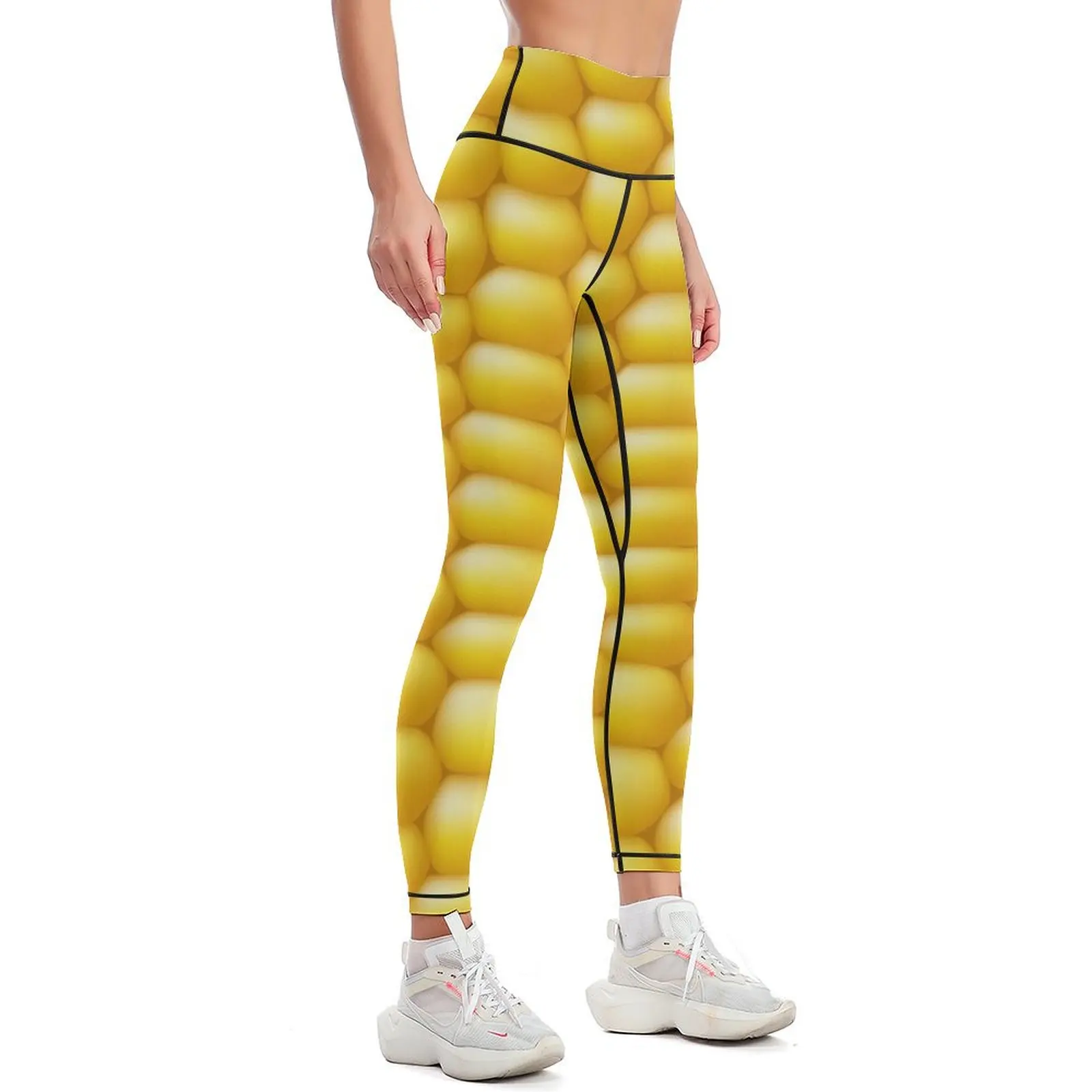 Corn Cob Background Leggings Tight fitting woman Sports pants for fitness set gym sports shirts gym Womens Leggings