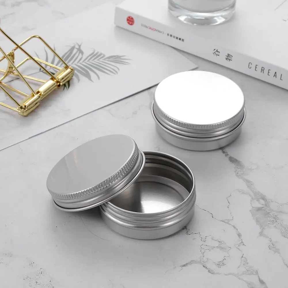 10-150 مللي متر قابلة لإعادة الاستخدام مستديرة فارغة الألومنيوم زجاجات التجميل القصدير وعاء بلسم الشفاه جرة الحاويات النفط الشمع مخزن للمكياج تخزين المنزل #1