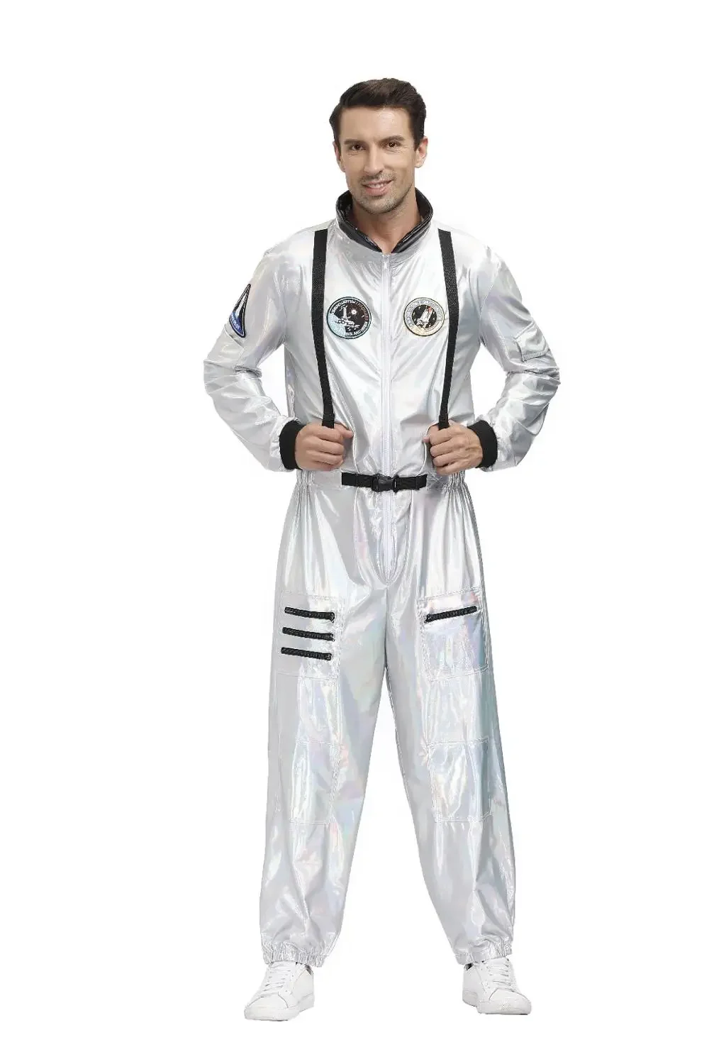 Adult Astronaut Costume Space Suit Pilots Jumpsuit Party Purim Carnival Cosplay Outfit For Men Women