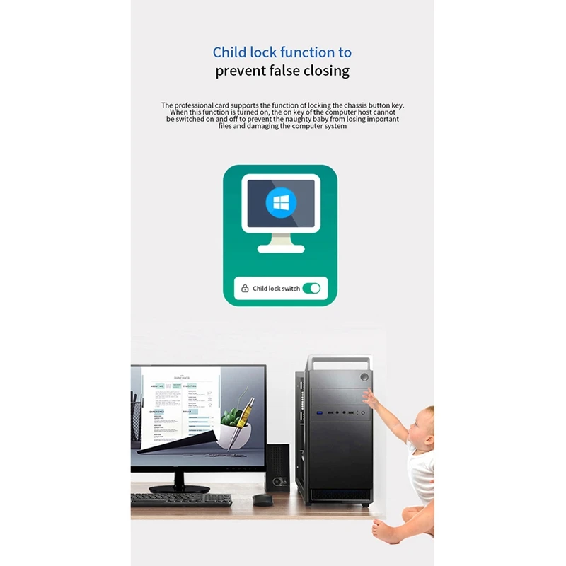 5x Tuya Wifi Computer Power Reset Switch PCIE-Karte für PC-Computer, App-Fernbedienung, Unterstützung Google Home, Mini-Karte