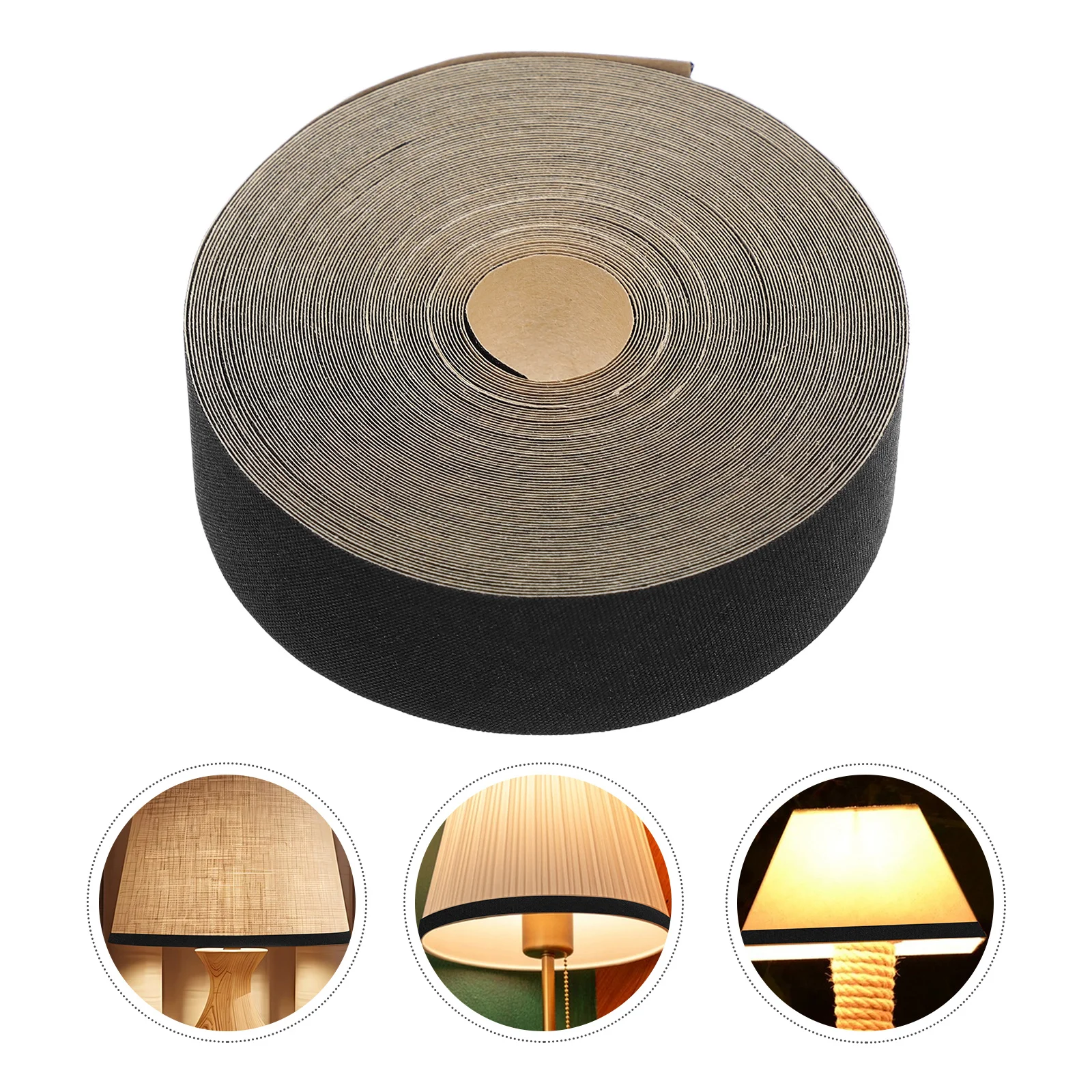 

Self Adhesive Fabric Tape Lamp Shade Edging Simple Lampshade Decor Protective DIY Round Drum Lampshade Strip Banding