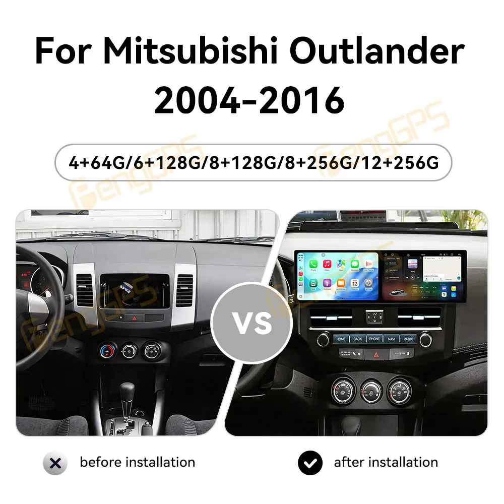 Touch Screen Car Radio For Mitsubishi Outlander 2004-2016 Android GPS Automotive Multimedia Auto Radio Stereo Receiver Head Unit
