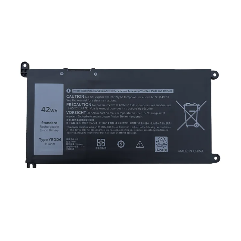 YRDD6 42Wh Laptop Battery For Dell Vostro 3491 3591 3490 3590 3501 Inspiron 5481 5482 5485 5491 5591 5485 5585 5480