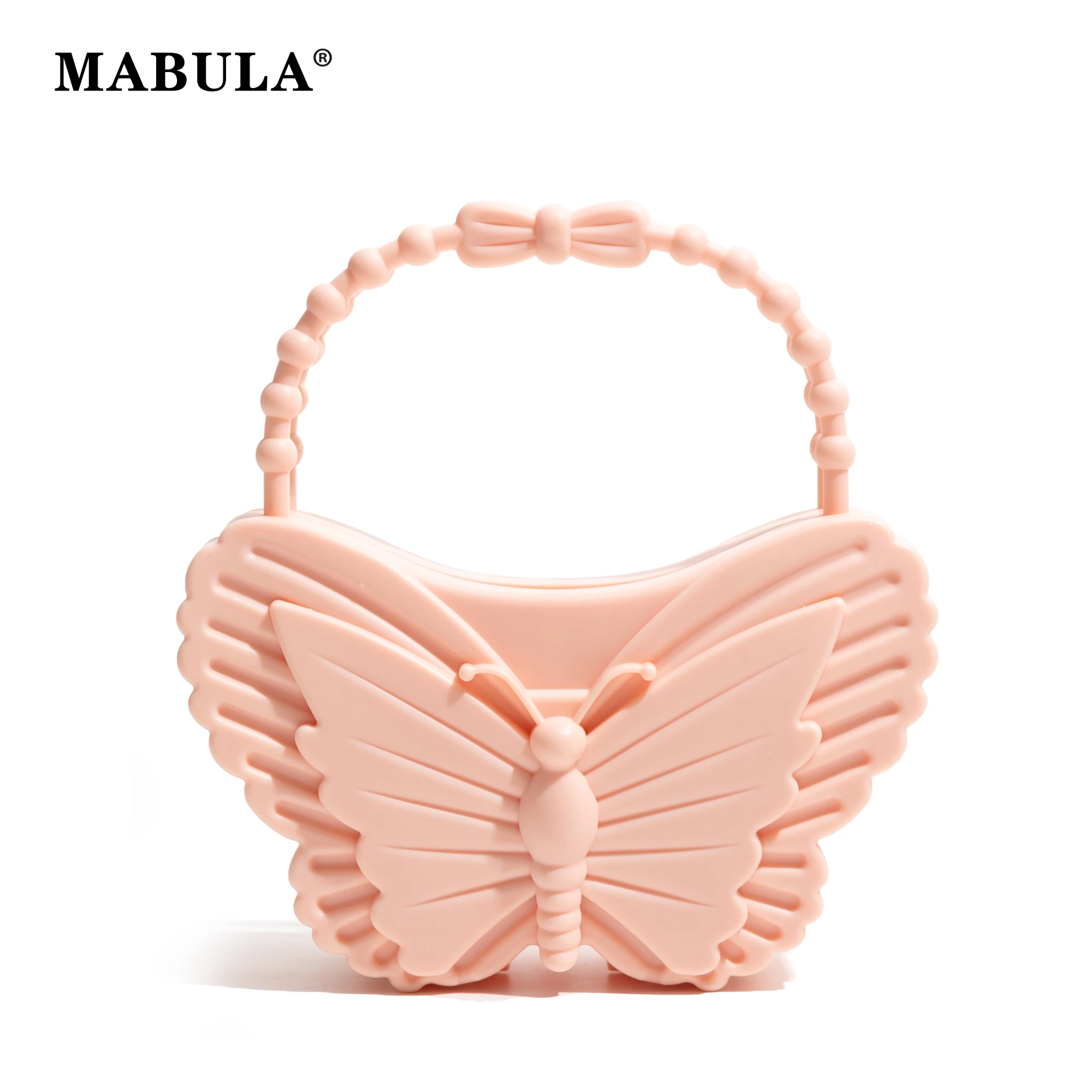 

MABULA Soft Silicone Gel Fabric Small Jelly Cell Phone Purse Children Toy Bow Hobos Handbag Girls Fashion Simple Shopping Bag