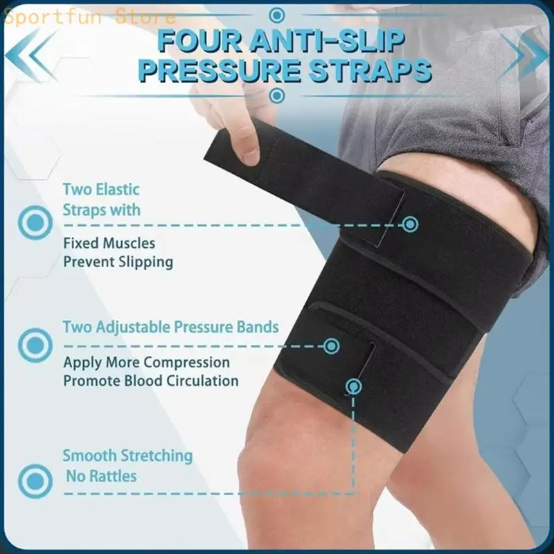 Thigh Compression Sleeve Thigh Support For Sports Recovery Muscle Support X7JD