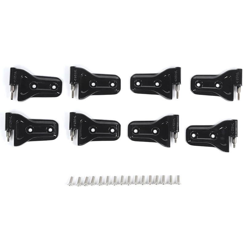 Door Hinge Kit, 8PCS Front Door Rear Door Hinges For Jeep Wrangler JL 4-Door 2018-2022 Gladiator JT 2020-2022 ,Black