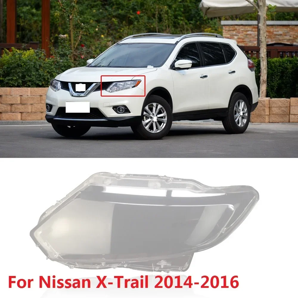 

CAPQX для Nissan X-Trail, 2014 2015 2016 передние фары Прозрачный Абажур для лампы с металлическим каркаксом головной светильник абажур головной светильник оттенка Shell