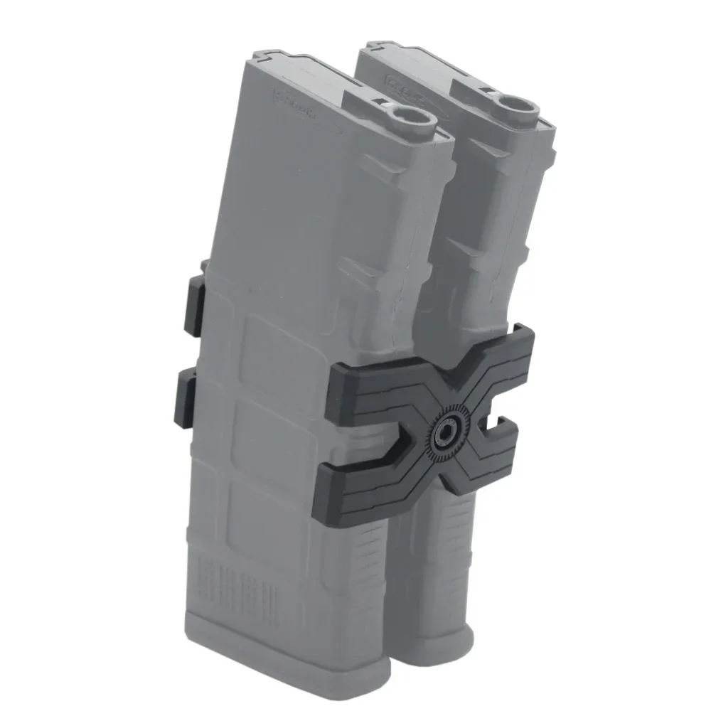 Rifle Dual Magazine Coupler Link Clip For 5.56 M4 AR15 Airsoft Mag Parallel Connector Clamp Hunting Accessories