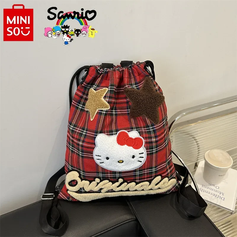 MINISO Hello Kitty New Women's Backpack Luxury Brand Fashion Women's Bag Multifunctional Women's Shoulder Bag Large Capacity