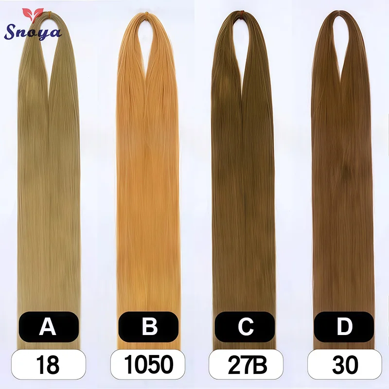 Snoya 120 cm Kunsthaar-Rohstoffe, 100 Farben, verwendet für Perückenstyling/Vergrößerung des Haarvolumens/Verlängerung der Haarlänge/Selbstgemachte Perücke