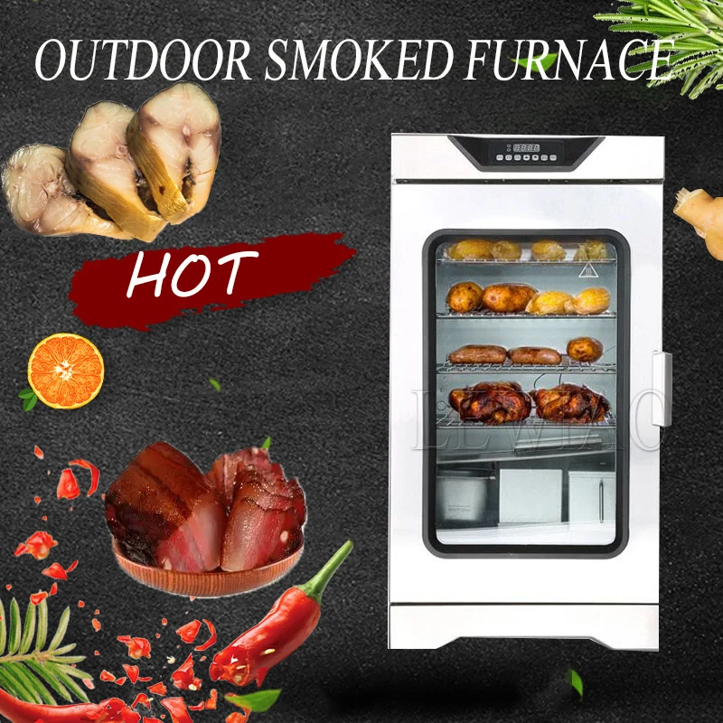 Household Intelligent Remote Control Electric Wood Chips Meat Usage Smokehouse Oven/Small Sausage Fish Smoked Bacon Furnace