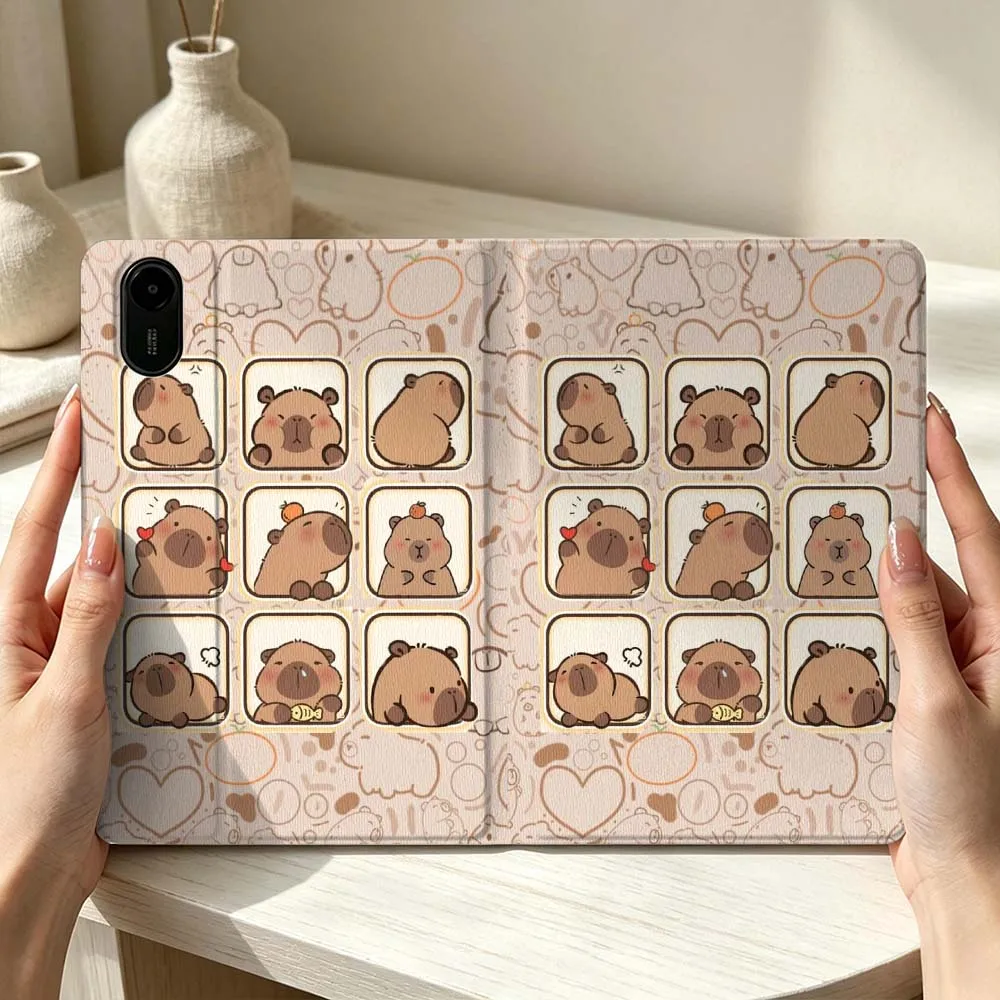 Cartoon Capybara Fun Art For Xiaomi Mi 8 7 6 5 Mini Ultra Pro Redmi Pad Pro SE 2 Poco Pad Soft Pen Tray Tablet Case