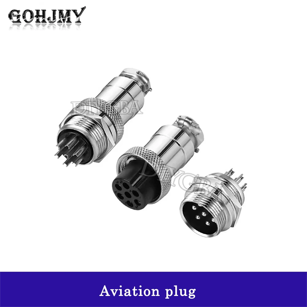 1set GX16 Male & Female 2/3/4/5/6/7/8/9/10 Pin 16mm L70-78 Circular Aviation Socket Plug Wire Panel Connector