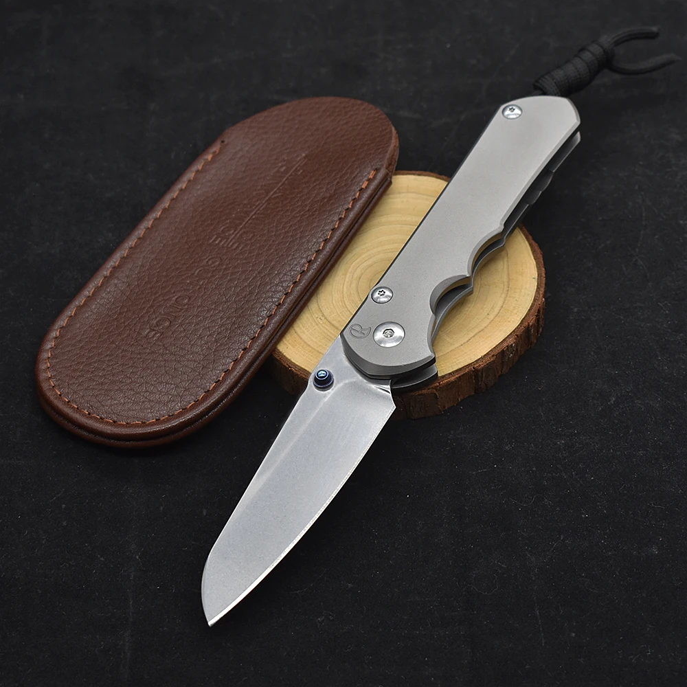 Chris Reeve CR S35VN Blade Ball Bearing Stone Wash Titanium Alloy Survival Tool Outdoor Camping Knife High Hardness Sharp EDC