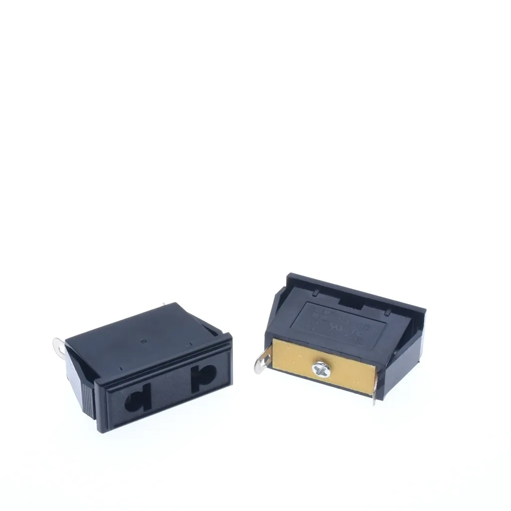 Card-style n-style two-pin power socket socket components with two holes copper pin 10A 250V