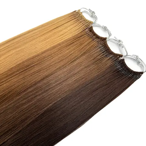 Kiikiigir Corea Popolare Stringa di cotone Gemelli Punta Estensioni dei capelli Capelli vergini Remy Colla alla cheratina italiana Estensioni dei capelli pre-incollate