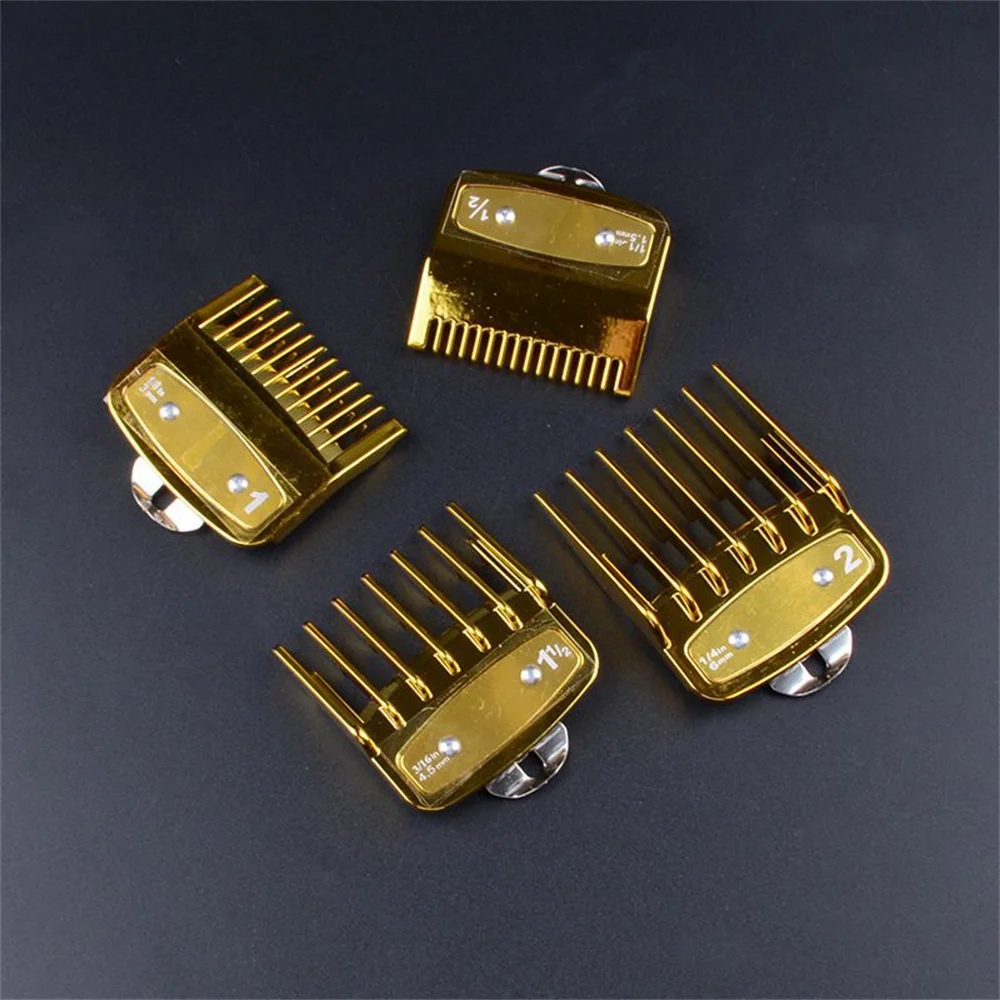 Gold Limit Comb for Wahl or Kemei Electric Clipper Guards Barber Shop Hair Cutting Machine Professional Cutting Guide Combs