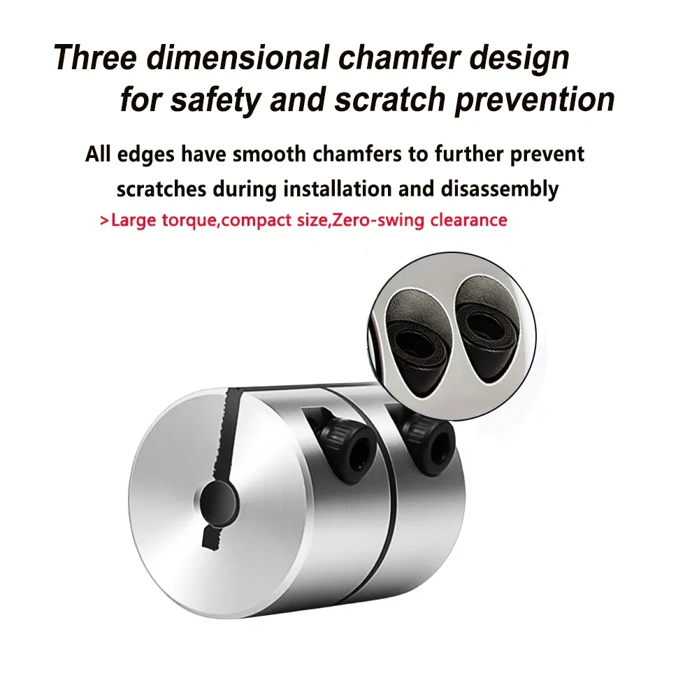 Acoplamiento rígido de 25mm de longitud, acoplador de eje de embrague de Motor, máquina de grabado, acoplamiento de servomotor, orificio interior de 6/6, 35/8/10mm para CNC