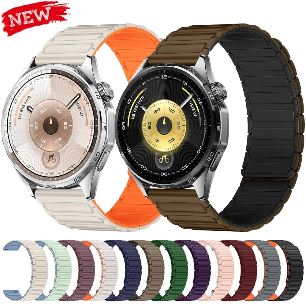 Magnetisches Silikonarmband für Huawei Watch GT6/5 4/4Pro 3/3Pro 46mm 18/20/22mm Band für Samsung Galaxy Watch 7 6 5 4 6Classic 5Pro