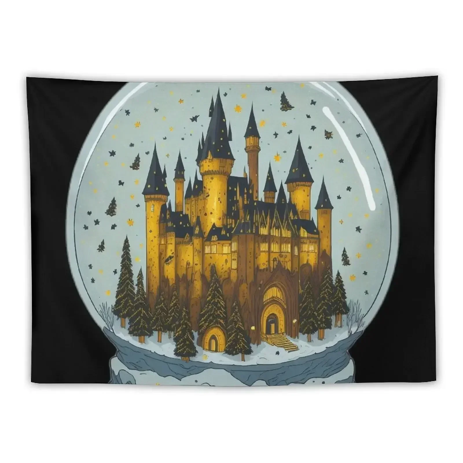 Magical Castle Snow Globe Sticker Sticker On The Wall Wall Coverings Decoration For Home Bedrooms Decorations Tapestry