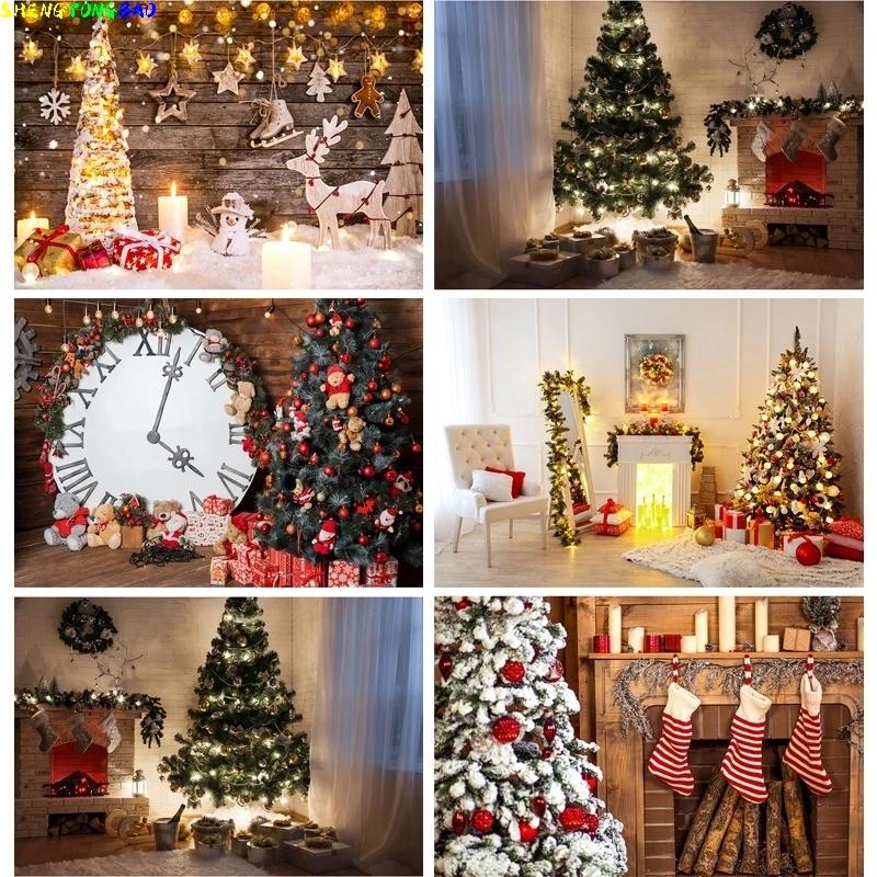 

Christmas Theme Photography Background Snowman Christmas tree Children Portrait Backdrops For Photo Studio Props 21921 CXSC -05