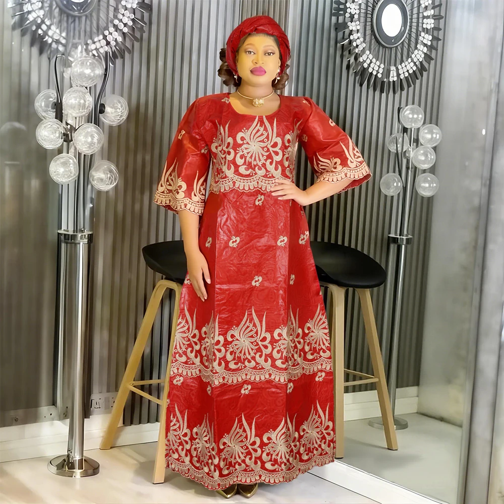 

African Dresses For Woman Traditional Dress Turkey Dress Abaya Embroidery Church Robe Bazin Riche Luxury Elegant Africa Clothing