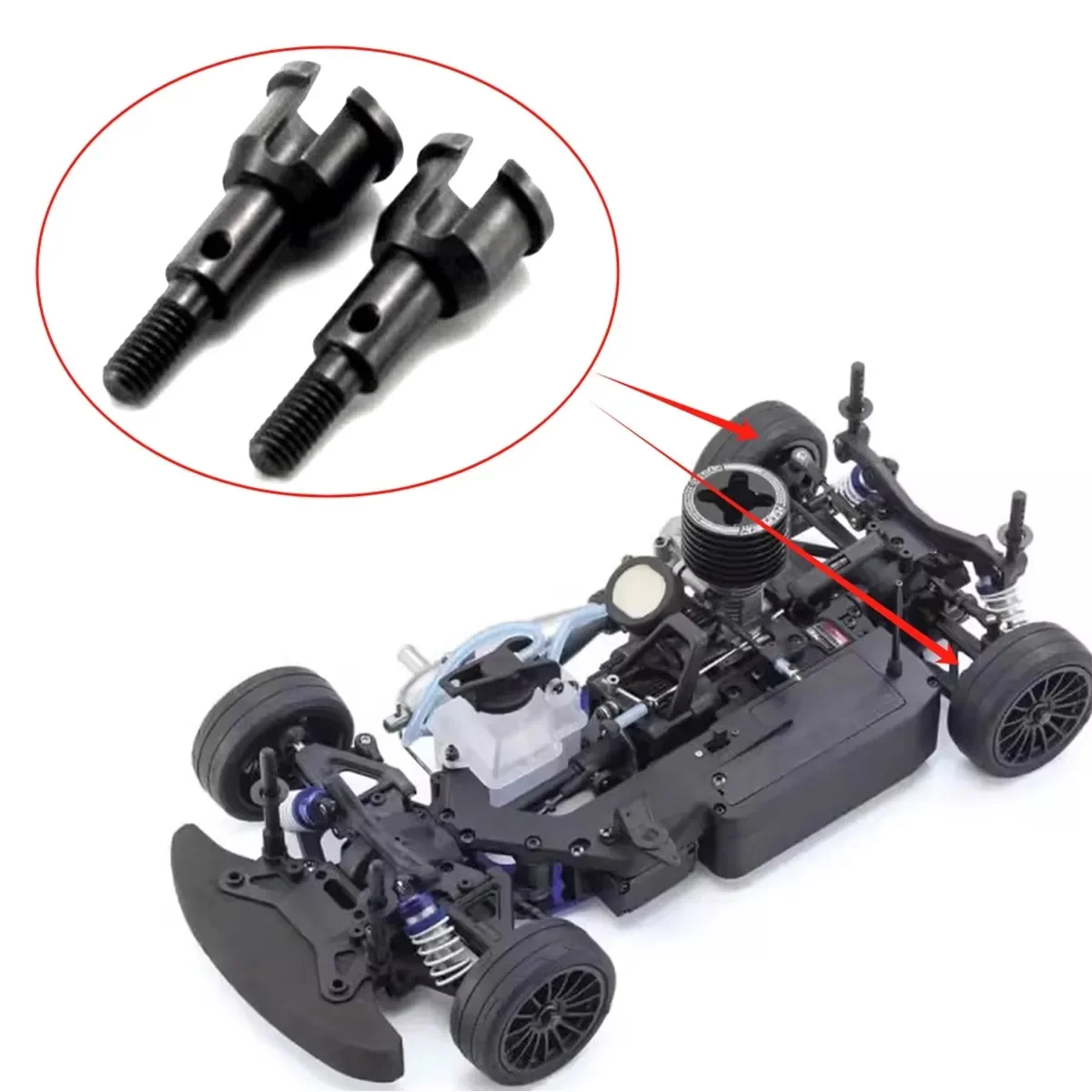 2pcs Metal Wheel Axle Drive Shaft Wheel Cup VZ013 for Kyosho FW06 1/10 RC Car Upgrade Parts Accessories