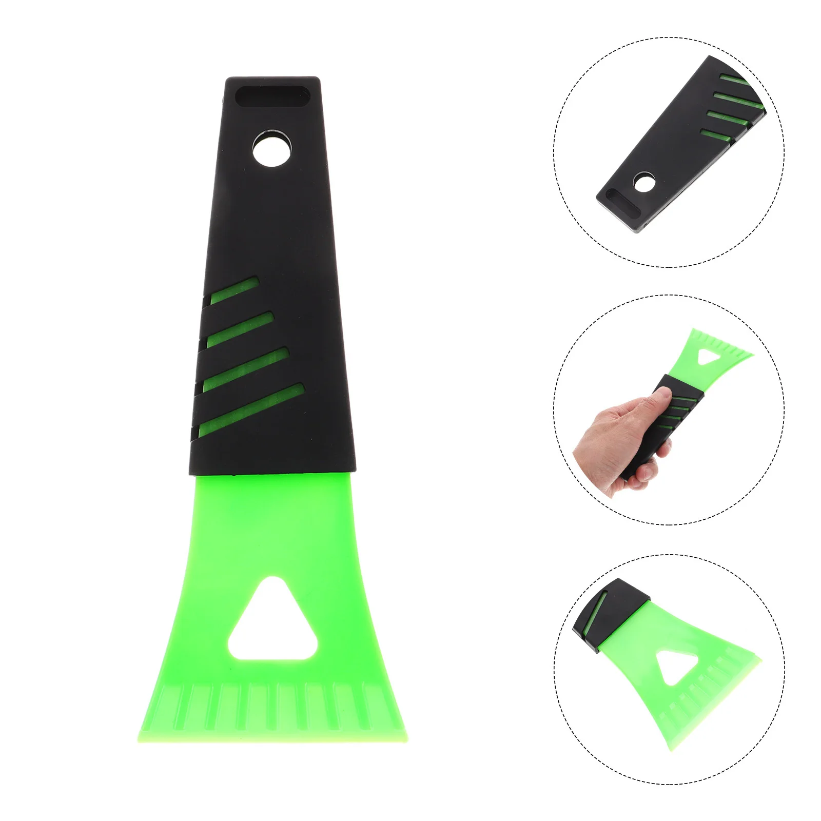 

2Pcs Mini Plastic Ice Scraper Compact Lightweight Car Snow Windshield Defrost Scraper Winter Accessories