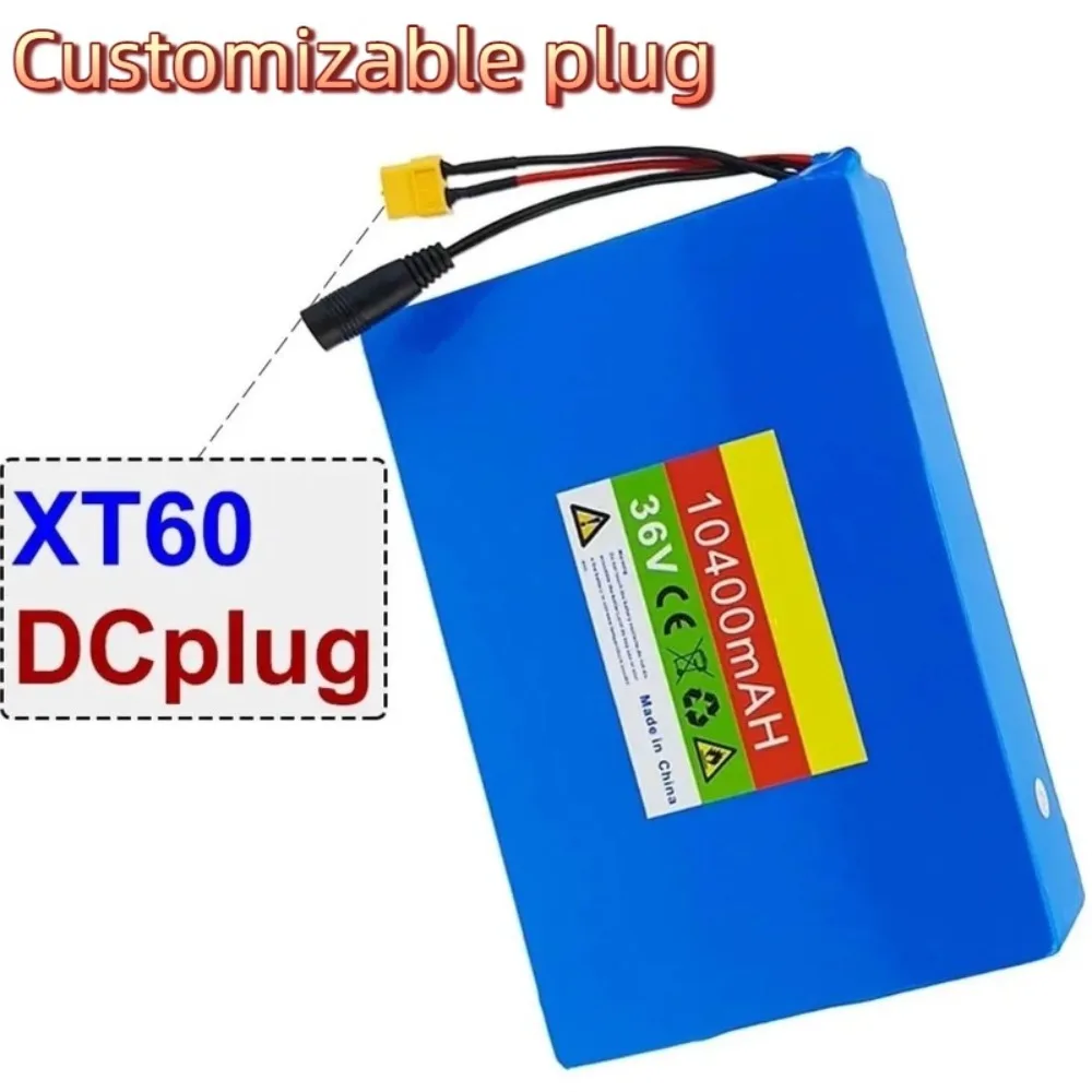 36V 10400Ah 10S4P Electric Skateboard Battery 18650 Li-ion Battery Pack for E-bike Scooter BMS 20A