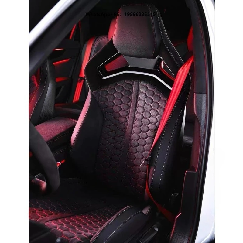 For A3 A4 A5 A6 A7 A8 Q3 Q5 Q7 Customized Carbon Fiber Sport Seat Genuine Leather RS for RS6 RS7 Barrel Racing Automotive