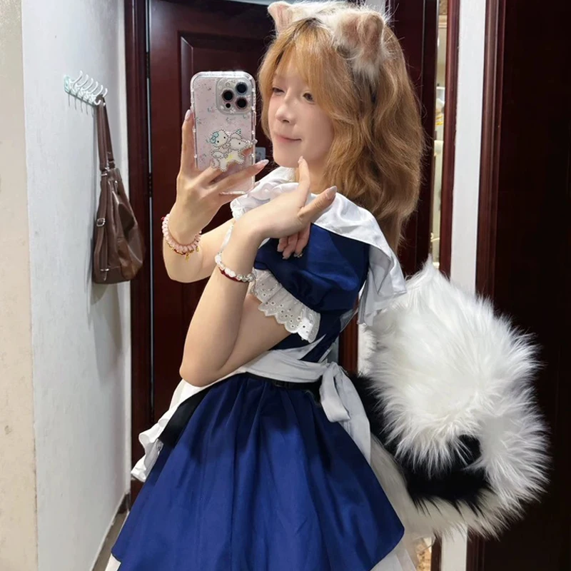 롤 플레잉 벨트 플러시 드래곤 테일 귀여운 늑대 개 코스프레 액세서리 할로윈 파티 어린이 선물 70cm 털꼬리 의상 소품