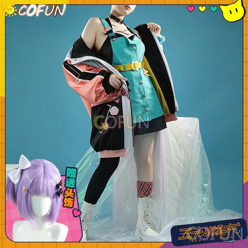 COFUN [Customized] Vtuber Nijisanji Igarashi Rika Cosplay Costume Halloween Outfits Game Youtuber Clothing Women Anime Dress