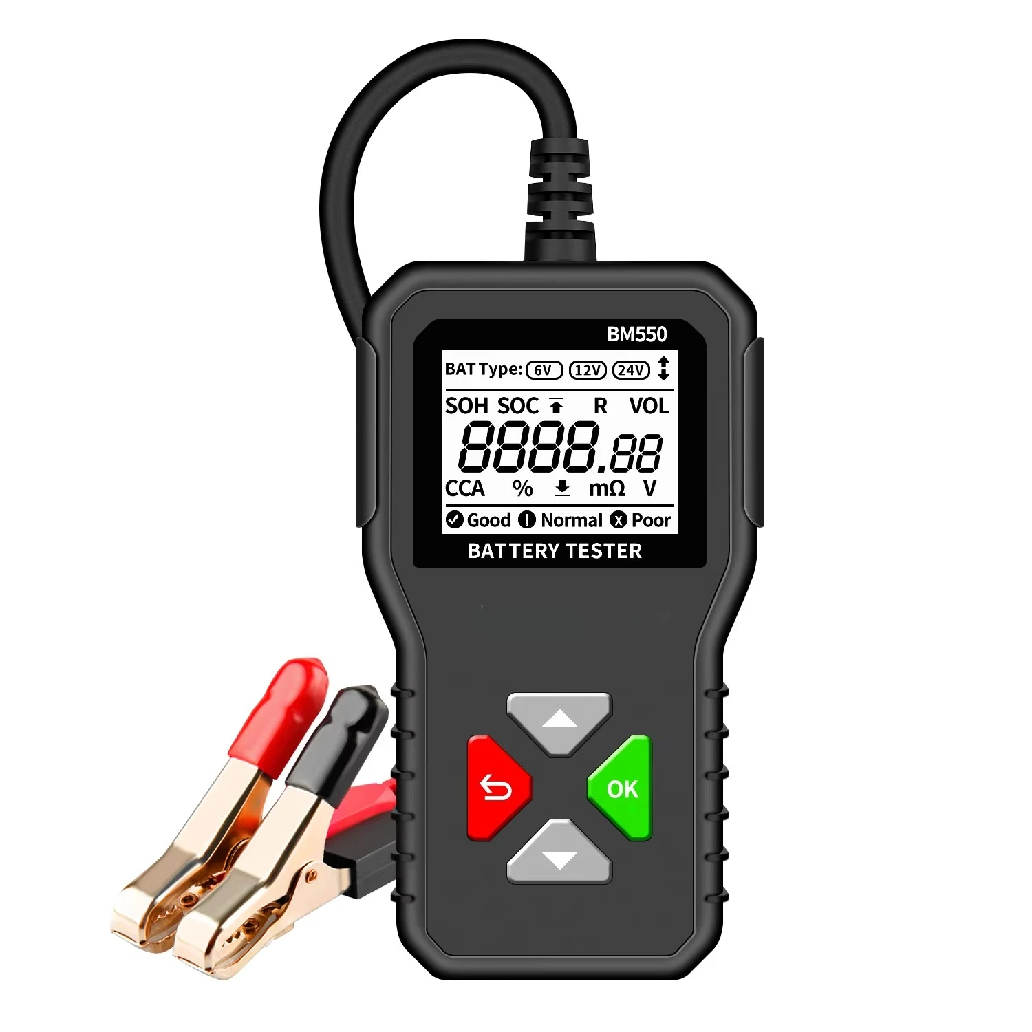 6V 12V 24V Car Battery Tester Truck OBD2 Diagnostic Tool Obd 2 Scanner 100-2000 CCA Voltage Tester