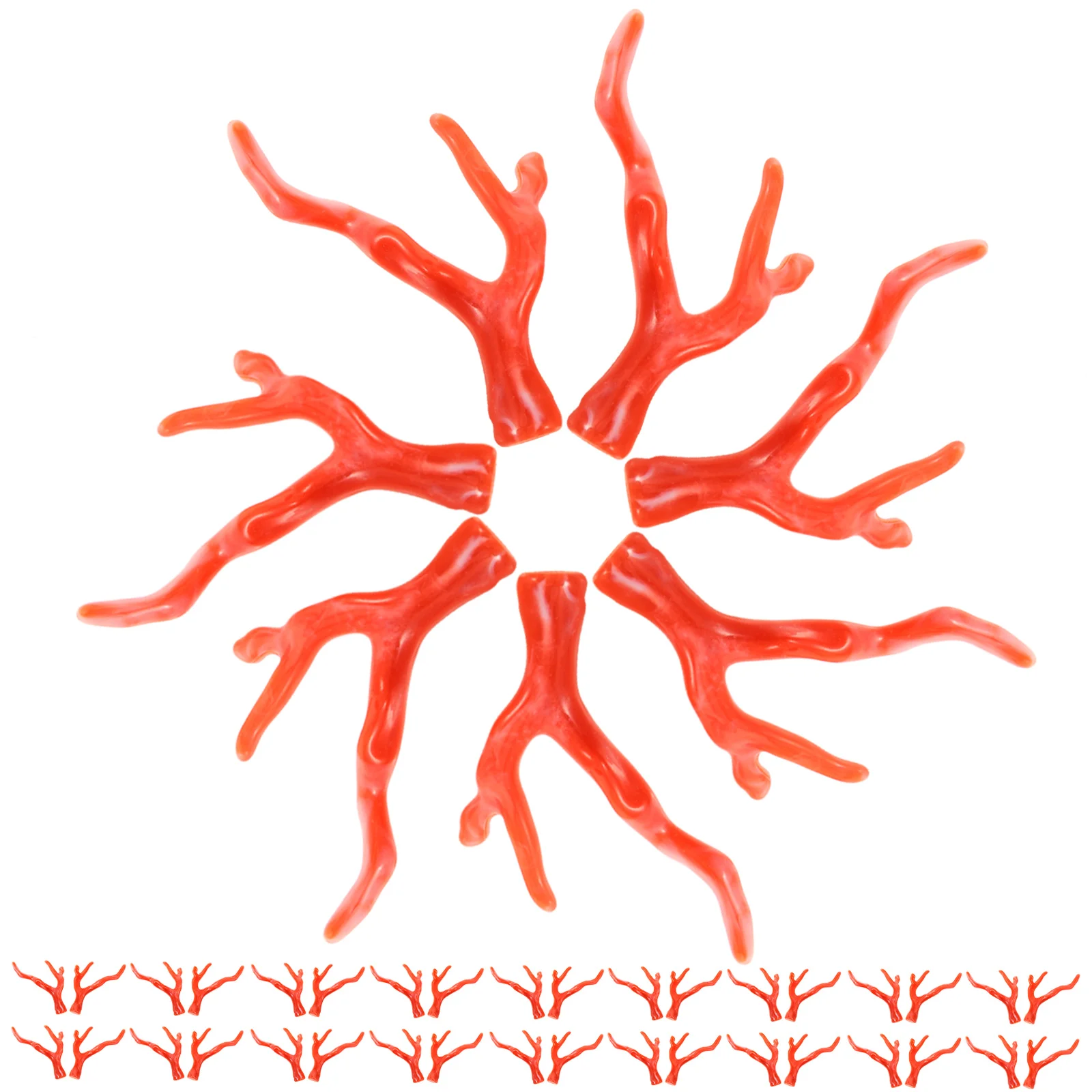 

50Pcs Deer Horn Artificial Deer Antlers Acrylic Antlers Embellishments Crystal Simulation Deer Antler Fake Faux Antlers